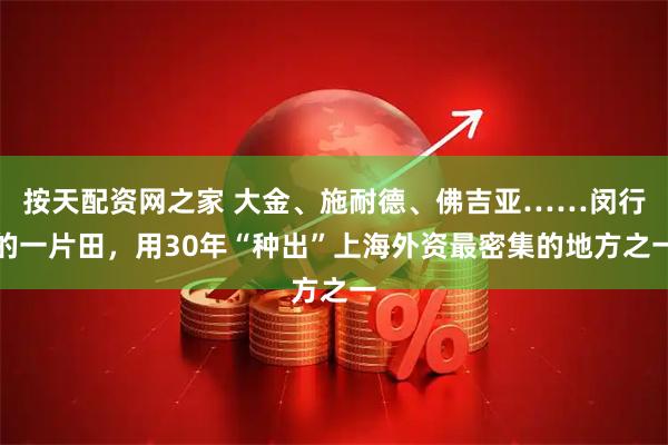 按天配资网之家 大金、施耐德、佛吉亚……闵行的一片田，用30年“种出”上海外资最密集的地方之一